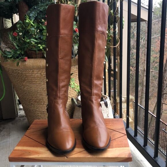 MICHAEL Michael Kors NWOT Cognac Tall Leather Riding boots - Picture 3 of 13
